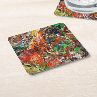 Expressive Paint Stroke from Artist Palette Rechteckiger Pappuntersetzer