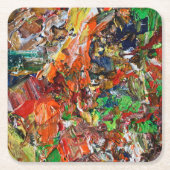 Expressive Paint Stroke from Artist Palette Rechteckiger Pappuntersetzer (Vorderseite)