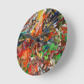 Expressive Paint Stroke from Artist Palette Runde Wanduhr (Winkel)