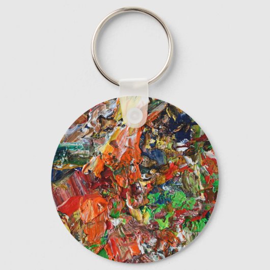 Expressive Paint Stroke from Artist Palette Schlüsselanhänger (Vorderseite)
