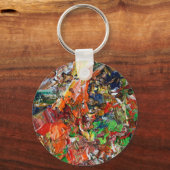 Expressive Paint Stroke from Artist Palette Schlüsselanhänger (Rückseite)