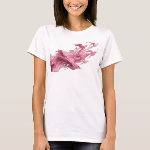 Expressive Pinke Abstrakte Vögel Tragbare Kunst T-Shirt