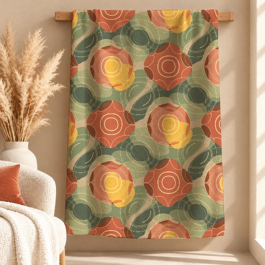 Expressive Salbei-Senf-Regenbogen-Decke Design Fleecedecke