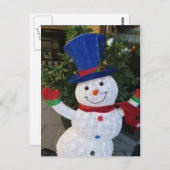 Expressive Snowman Postkarte (Vorne/Hinten)