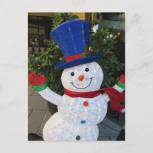 Expressive Snowman Postkarte