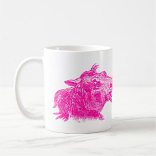 Expressive Verrückte Pferdekopf-Grafik-Kunst Kaffeetasse