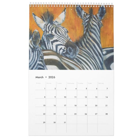 Expressive Wildlife Calendar Kalender (Mär 2026)