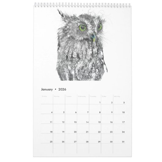 Expressive Wildlife Calendar Kalender (Jan 2026)