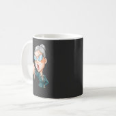 Expressive Wütende Frau Kunst Kaffeetasse (Vorderseite Links)