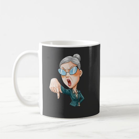 Expressive Wütende Frau Kunst Kaffeetasse (Links)