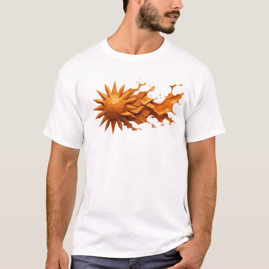 Expressives ABSTRACTES SONNE Grafik T-Shirt Design (Vorderseite)