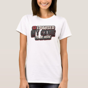 Expressives Gold PAUSIERE MEIN SPIEL UM HIER ZU SE T-Shirt