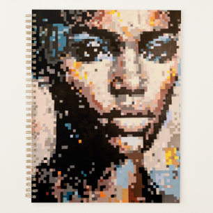 Expressives, pixeliges Porträt Planer