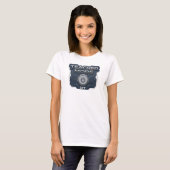 Expressives Silber TEACH MODE OFF Modekunst T-Shirt (Vorne ganz)