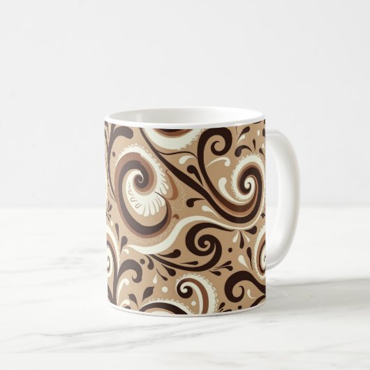 Expresso Art Wirbel Kaffeetasse (VorderseiteRechts)