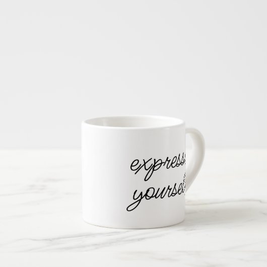 "Expresso Yourself" Funny Niedlich Coffee Sprichwo Espressotasse (Vorderseite Rechts)