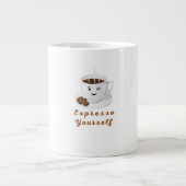 Expresso Yourself – Funny Smiling Coffee Tee Jumbo-Tasse (Vorderseite)