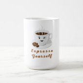 Expresso Yourself – Funny Smiling Coffee Tee Kaffeetasse (Mittel)