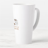 Expresso Yourself – Funny Smiling Coffee Tee Milchtasse (Rechte Ecke)