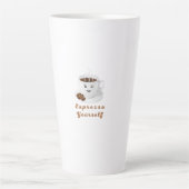 Expresso Yourself – Funny Smiling Coffee Tee Milchtasse (Vorderseite)
