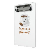 Expresso Yourself – Funny Smiling Coffee Tee Mini Klemmbrett (Gewinkelt2)