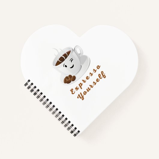 Expresso Yourself – Funny Smiling Coffee Tee Notizblock (Vorderseite)