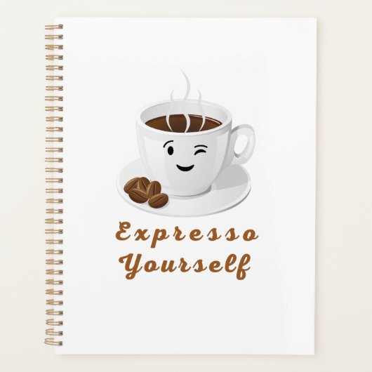 Expresso Yourself – Funny Smiling Coffee Tee Planer (Vorderseite)