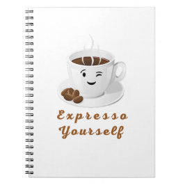 Expresso Yourself – Lustiges lächelndes Kaffee-T-S Notizblock
