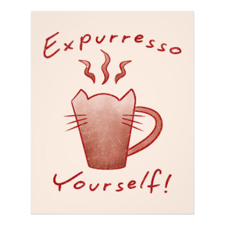 Expurresso Yourself Katzen und Kaffee Fotodruck