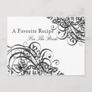 Exquisit Barock B&W Brautparty Rezept Karte