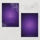 Exquisit Barock Lila Scroll Platzkarte (Vorne/Hinten)