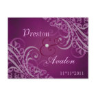 Exquisit Barock Rosa Save the Date Postkarte