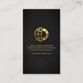 Exquisit Black Grunge Gold Globe Gründer CEO Visitenkarte (Rückseite)