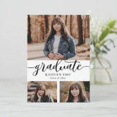 Exquisit Geschmack Bearbeitbar Abschluss Invitati Einladung (Stehend Vorderseite)