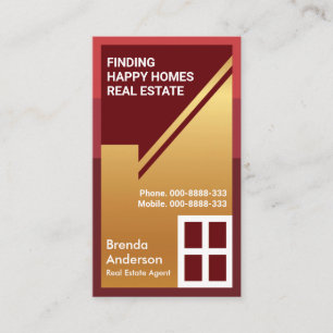 Exquisit Gold Dachterrasse Abstrakt Realtor Visitenkarte