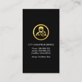 Exquisit Gold Frame Chauffeur Visitenkarte (Rückseite)