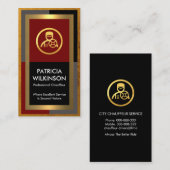 Exquisit Gold Frame Chauffeur Visitenkarte (Vorne/Hinten)