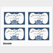 Exquisit Lotus in Blue Sticker (Blatt)