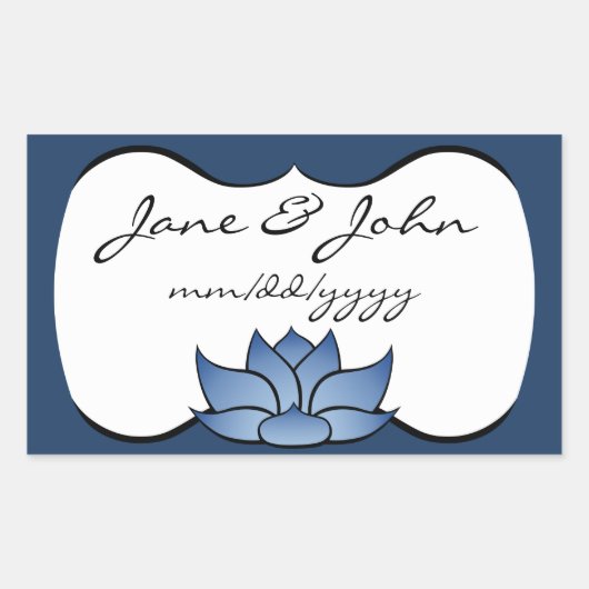 Exquisit Lotus in Blue Sticker (Vorderseite)