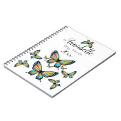 Exquisit Magnificent Rainbow Butterfly Flügel Notizblock (Linke Seite)