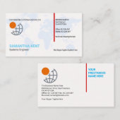 Exquisit prägnantes prägnantes Blaues Atlas Global Visitenkarte (Vorne/Hinten)