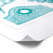 Exquisite Aquarelle Coral Reef Illustration Poster (Ecke)