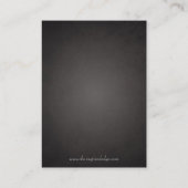 Exquisite Barock Black & Silver Scroll Platzkarte (Rückseite)