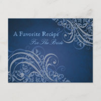 Exquisite Barock Blue Brautparty Rezept Karte