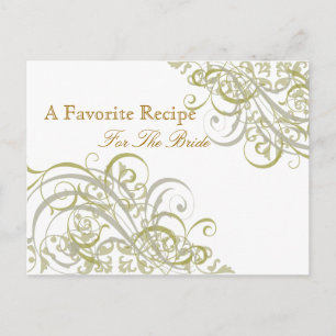 Exquisite Barock Gold Brautparty Rezept Karte