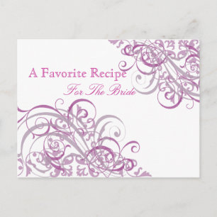 Exquisite Barock Pink Brautparty Rezept Karte