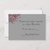 Exquisite Barockkarte RSVP Karte (Rückseite)