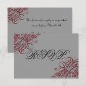 Exquisite Barockkarte RSVP Karte (Vorne/Hinten)