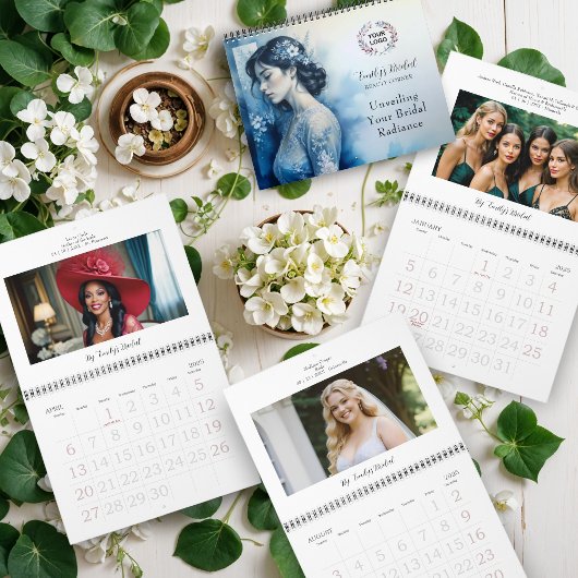 Exquisite Beautiful Bride In Blue Bridal Business Kalender