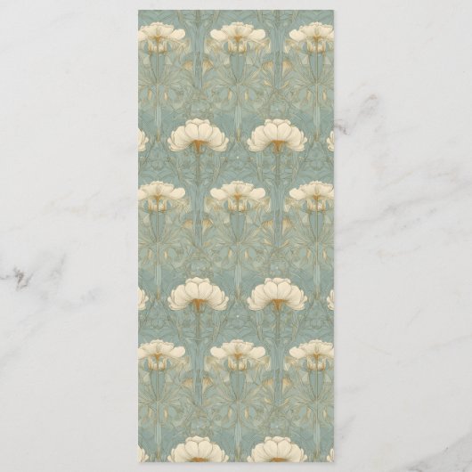 Exquisite Beige Calligraphy Menu Menükarte (Rückseite)